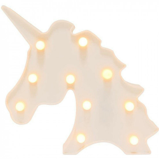 Unicorn Head Led Display Light Decoration Lamp Xmas Gift Bedroom Plaque Decor