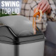 50L Plastic Flip Top Waste Bin - Swing Lid Garbage Rubbish Kitchen Dustbin For Home Bedroom Office image