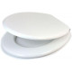 Plastic Toilet Seat White Bathroom Easy Clean Easy to Install, Fittings Included Heavy Duty White Toilet Seats