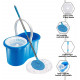 360° Spinning Rotating Spin Mop Floor Bucket Kitchen 2 Microfibre Cleaning Head image