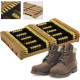 New Heavy Duty Double Shoe Cleaner Boot Scraper Brush Outdoor Door Mat Bristles Household Products image