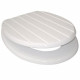 18" White Wooden Toilet Seat Bathroom WC with Fittings Easy Clean Inch Heavy Duty