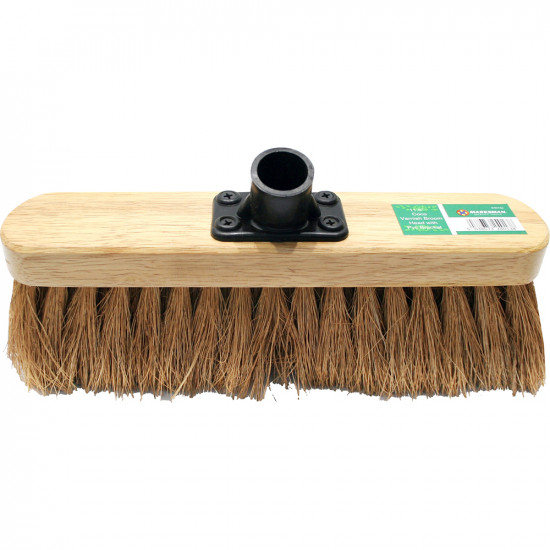2 X Wooden Soft Bristle Coco Brush Broom Head Floor Cleaning Sweeping Home New