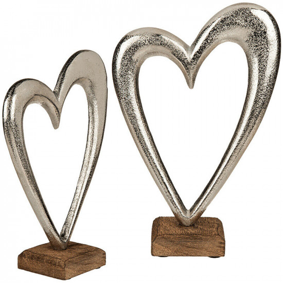 22Cm Heart Metal Ornament Free Standing Valentine Love Wedding Decor Xmas Gift