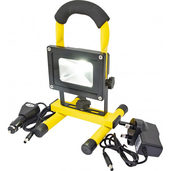 10W Bright Cob Led Rechargeable Cordless Portable Building Flood Light Camping image