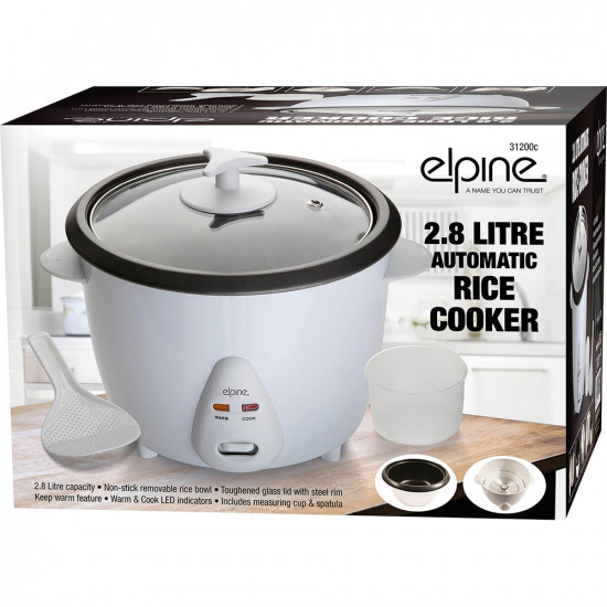 2.8L Non Stick Automatic Electric Rice Cooker Pot Warmer Warm Cook 2.8 Litre