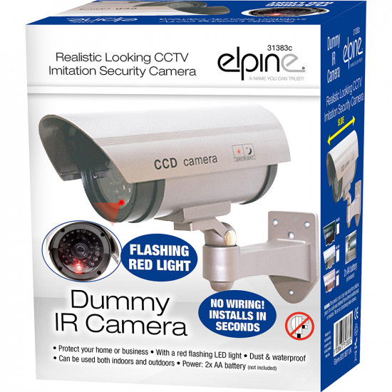 2 X Dummy Security Camera Fake Led Flashing Cctv Surveillance Indoor Outdoor New