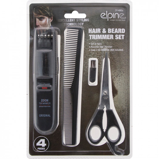 4Pc Hair Trimmer & Beard Set Electric Body Mens Cutting Clipper Kit Travel New