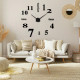 Large Diy 3d Wall Clock Frameless Luxury Sticker Numbers Home Office Room Decor image