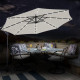New Garden Cantilever Banana Sun Shade Led Parasol Patio Cream Hanging Umbrella Garden & Outdoor, Garden Furniture image