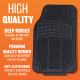 4pc Black Heavy Duty Premium New Universal Rubber Mat Set Van Mats Grip Car Automotive, Mats Covers & Belts image