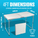 4Ft Heavy Duty Folding Table - Portable Aluminium Camping Garden Party Catering Feet image