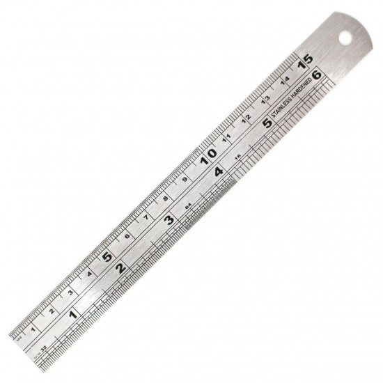 Set Of 5 - 6" Stainless Steel Rule Metal Set Engineers Measuring Ruler Hand Tool 150mm image