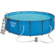 Bestway Round Swimming Pool Outdoor Steel Max Water Fun Kids 15Ft + Filter Pump image