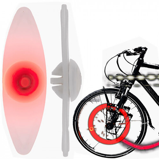 Bike Bicycle Cycling Wheel Spoke Tire Tyre Led Light Lamp Red Safety Flashing