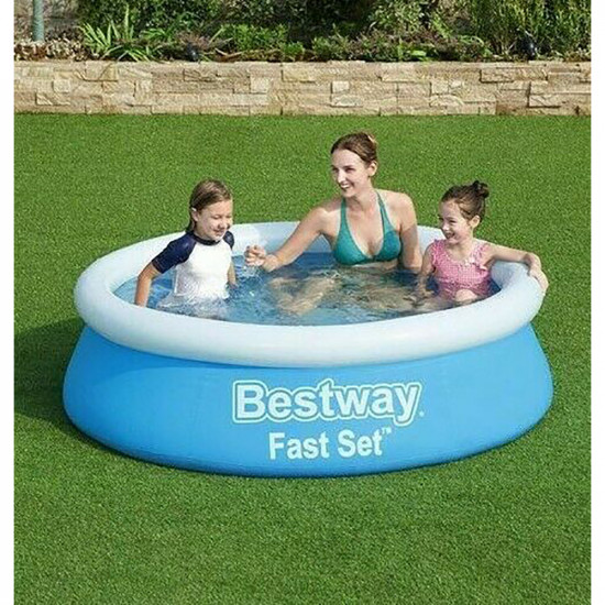 6Ft Round Family Swimming Pool Outdoor Inflatable Summer Garden Fun Fast Easy
