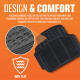 5pc Black Heavy Duty Premium New Universal Rubber Mat Set Van Mats Grip Car Automotive, Mats Covers & Belts image