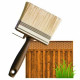 New Set Of 2 Shed And Fence Paint Brush Decorating Painting Outdoor Brushes Tools & DIY, Decorative image