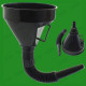 3 X Black Flexible Funnel 145mm Car Accessory Petrol Oil Diesel Automotive Tool image