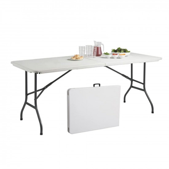 6Ft Heavy Duty Folding Table - Portable Plastic Camping Garden Party Catering Feet Garden & Outdoor, Camping image