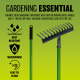 New 12 Tooth Lawn Rake Shaft Garden Handle Leaf Metal Head Carbon Steel image