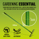 New 12 Tooth Lawn Rake Shaft Garden Handle Leaf Metal Head Carbon Steel image