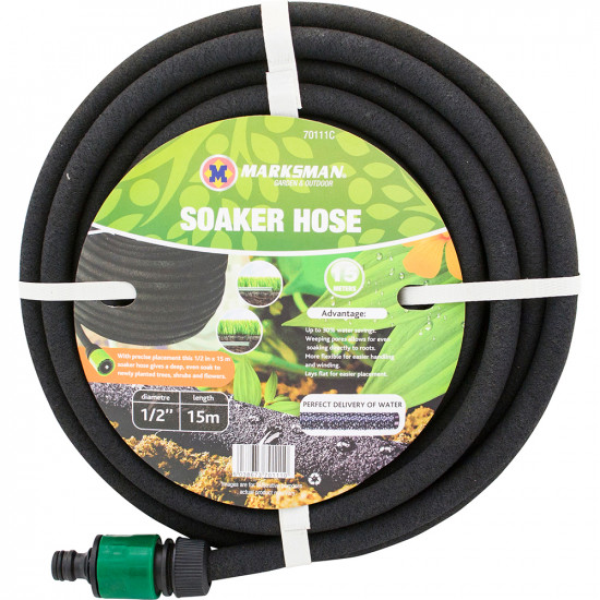15M Hozelock Compatible Porous Soaker Hose Garden Drip Irrigation Watering Pipe