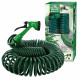 15M 50Ft Retractable Coil Hose Garden Spray Gun 5 Function Pipe Reel Nozzle Tap image