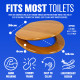 Antique Pine 18" Mdf Universal Bathroom Wc Toilet Seat Easy Fit With Fittings Wooden W/C