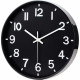 12" Black Garden Wall Clock With Thermometer Vintage Indoor Outdoor Home Decor 30cm image