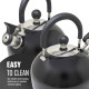 2.5L Black Stainless Steel Lightweight Whistling Kettle Camping Fast Boil Fishing New Kitchenware, Kettles & Flasks image