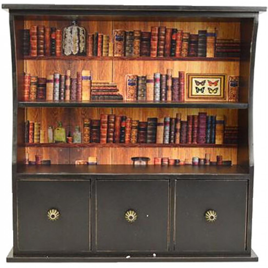 41Cm 3 Drawer Storage Box Wooden Bookshelf Design Gift Vintage Unit Chest New