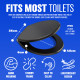 New 18" Mdf Universal Bathroom Wc Toilet Seat Easy Fit With Fittings Wooden W/C