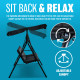 3 Seater Garden Swing Chair Seat Hammock Swinging Metal Terrace Adjustable Canopy Bench New image