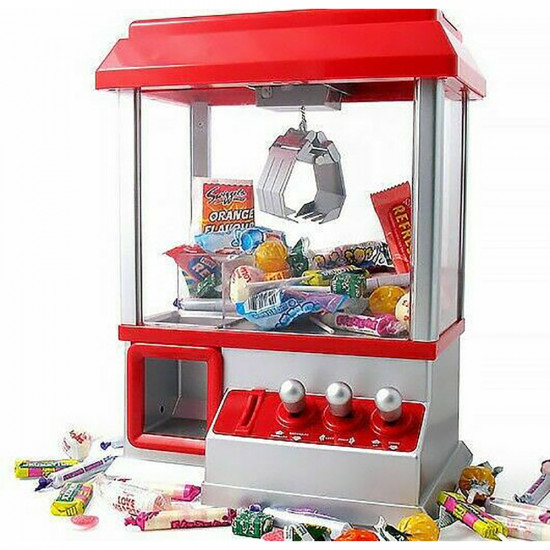 Candy Grabber Machine Toy Claw Game Kids Fun Crane Sweet Grab Gadget Arcade