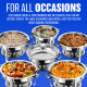 Stainless Steel Chafing Dish with Tempered Glass Lid | 4.5L Round Food Warmer Buffet Server Kitchenware, Tableware image