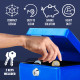 8 Inch Money Bank Cash Deposit Box Steel Tin Security Safe Petty Key Coin Tray Lockable Metal School Office Home Market Stall