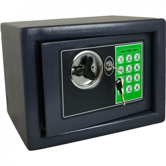 New Black Electronic Digital Steel Safe High Security Home Money Office Keys