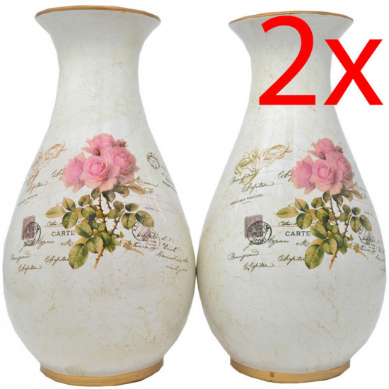 2 X Flower Pot Vase 27 Cm Decoration Indoor Home Balcony Flowers Plant Xmas Gift