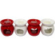 2 X Love Heart Oil Fragrance Burner Simmering Granules Wax Melts Ceramic Gift Household, Candles & Fresheners image