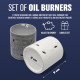 4 X Oil Burner Ceramic Tea Light Home Sweet Home Tart Wax Aromatherapy Melts image