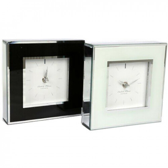 18Cm Elizabeth Williams Desk Clock Home Office Quartz Glass Chrome Gift New