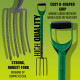 Garden Border Digging Fork - For Gardening Pvc Handle Tool Carbon Steel 4 Tooth image