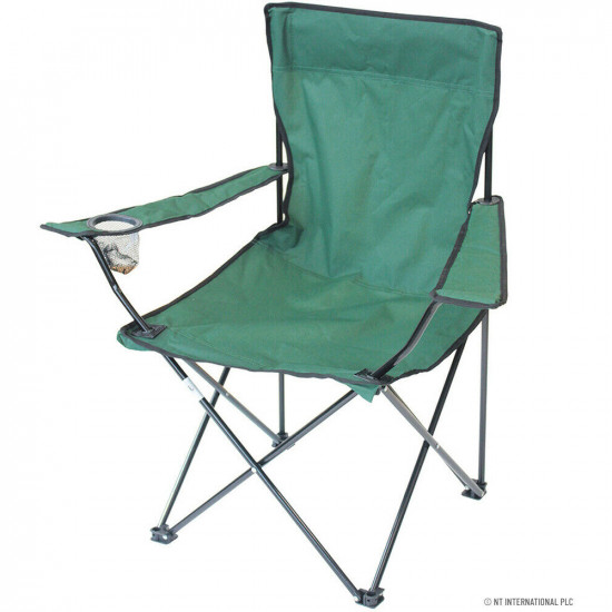 Folding Camping Chair Lightweight Portable With Cup Holder Fishing Outdoor Trail