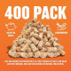Natural Firelighters - 400 Pack Quick Wood Wax Wool Flame Fire Lighters For Log Burners image