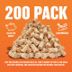 Natural Firelighters - 200 Pack Quick Wood Wax Wool Flame Fire Lighters For Log Burners image