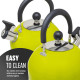 2.5L Lime Green Stainless Steel Lightweight Whistling Kettle Camping Fast Boil Fishing New Kitchenware, Kettles & Flasks image