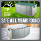 Outdoor Garden Plastic Storage Seat Utility Chest Cushion Shed Box Tools Toys New Green Garden & Outdoor, Garden Tools image