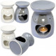 Set Of 2 Ceramic Oil Burners - Candle Tea Light Burner Aroma Lamp Decoration Xmas Gift Household, Candles & Fresheners image