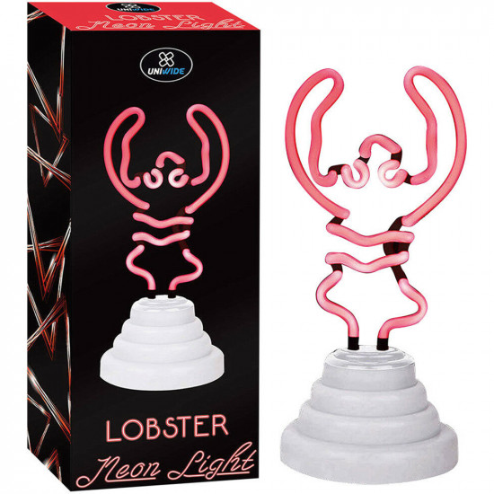 22Cm Neon Lobster Light Lamp Bedroom Led Night Colourful Usb Battery Gift Xmas